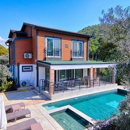 Gocek'te Cocuk Havuzlu, Genis Alanli Villa-awz171 Villa Fethiye